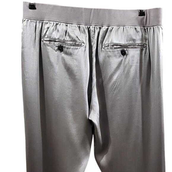 ATM Anthony Thomas Mellilo Silk Joggers Pants L Gray FLAW - Picture 6 of 10